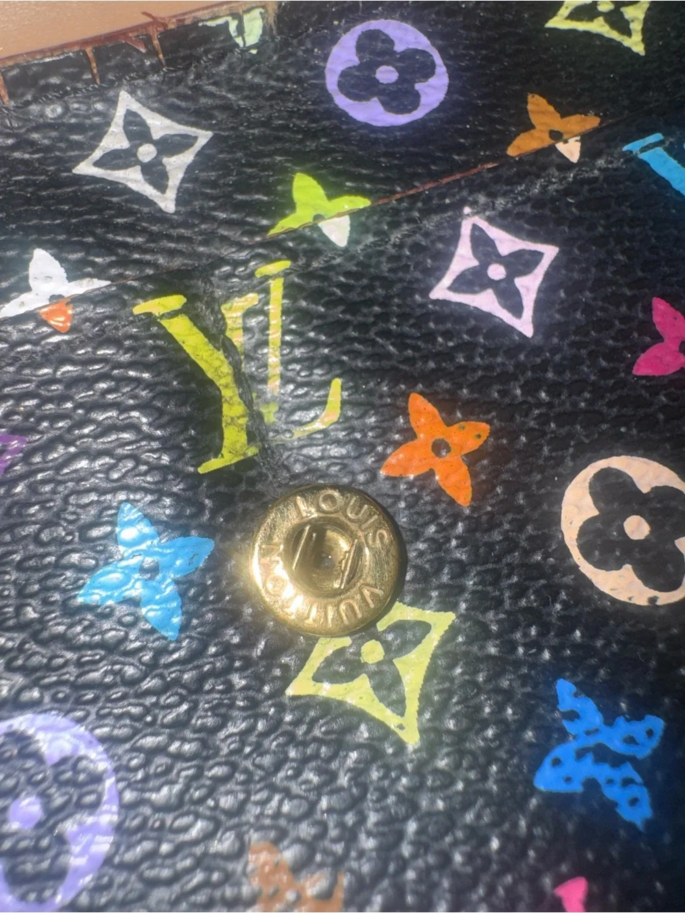 Louis Vuitton Black Murakami long Wallet with COA